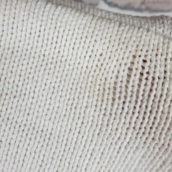 Vintage  80s Embroidered Abstract Line Art Scoop Neck Sweater Measures Medium - Picture 14 of 15